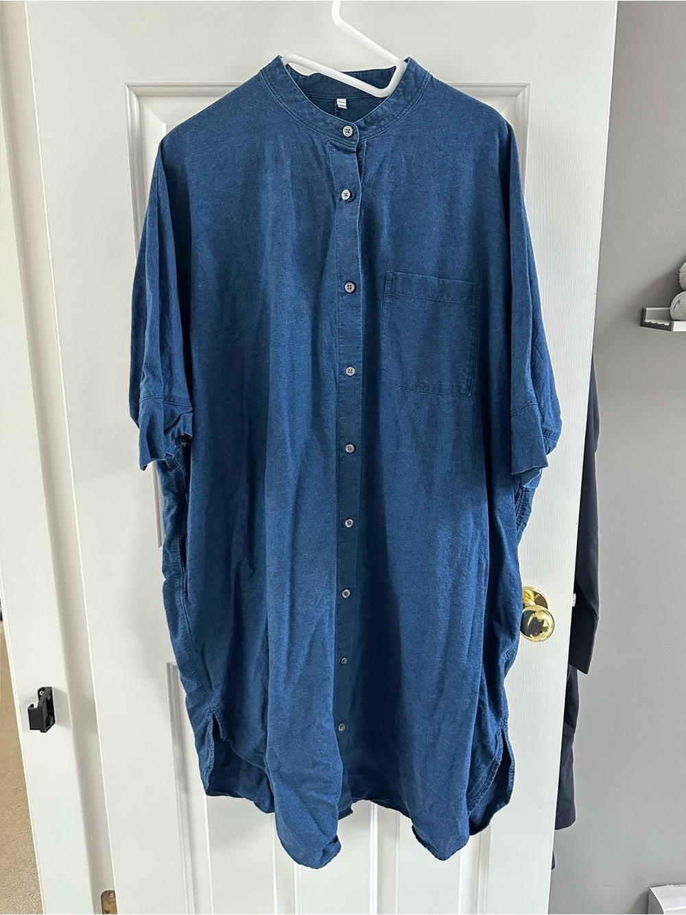 Muji Blue Midi Shirt Dress